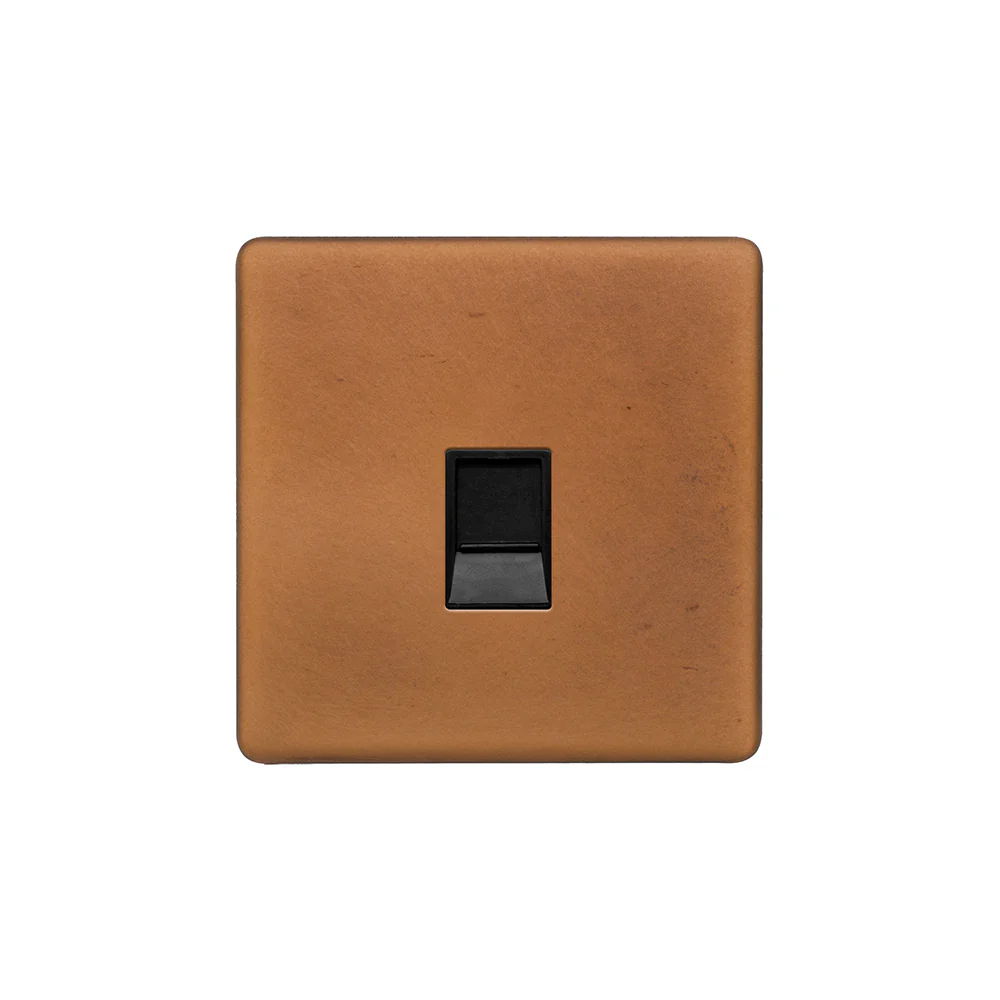 Screwless Antique Copper 1 Gang Data Socket RJ45 Ethernet Cat5/Cat6