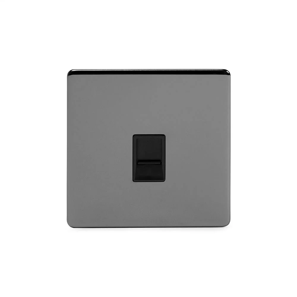 Screwless Black Nickel 1 Gang Data Socket RJ45 Cat5/cat6