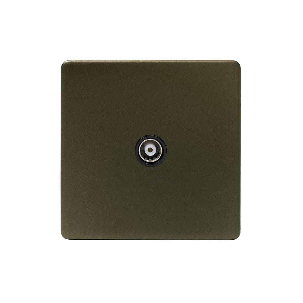Screwless Bronze 1 Gang Satellite Socket