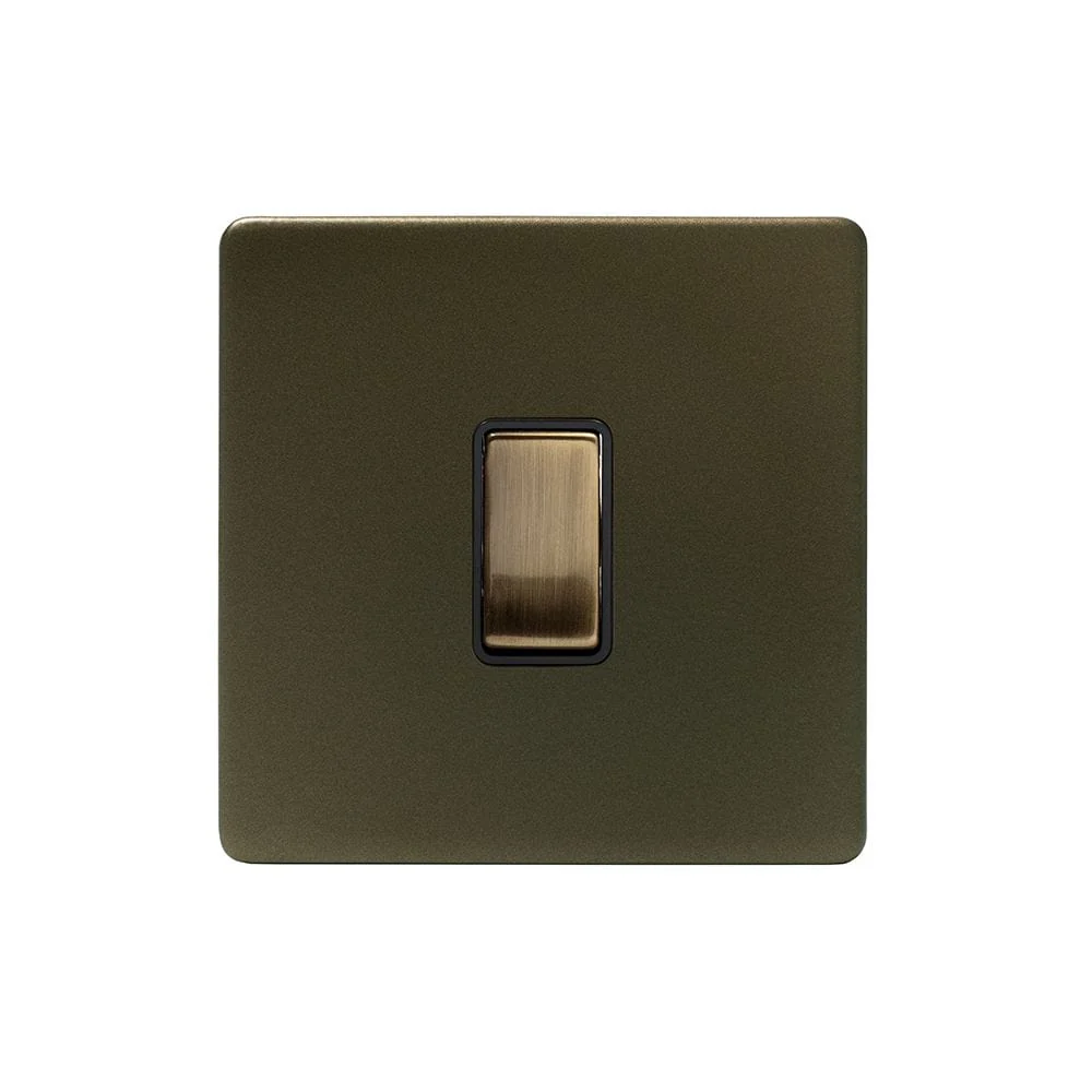 Screwless Bronze 10A 1 Gang 2 Way Light Switch