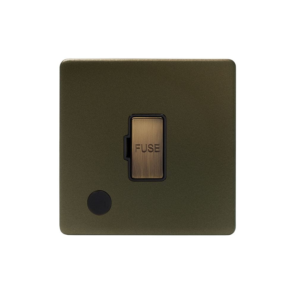 Screwless Bronze 13A Unswitched Connection Unit Flex Outlet