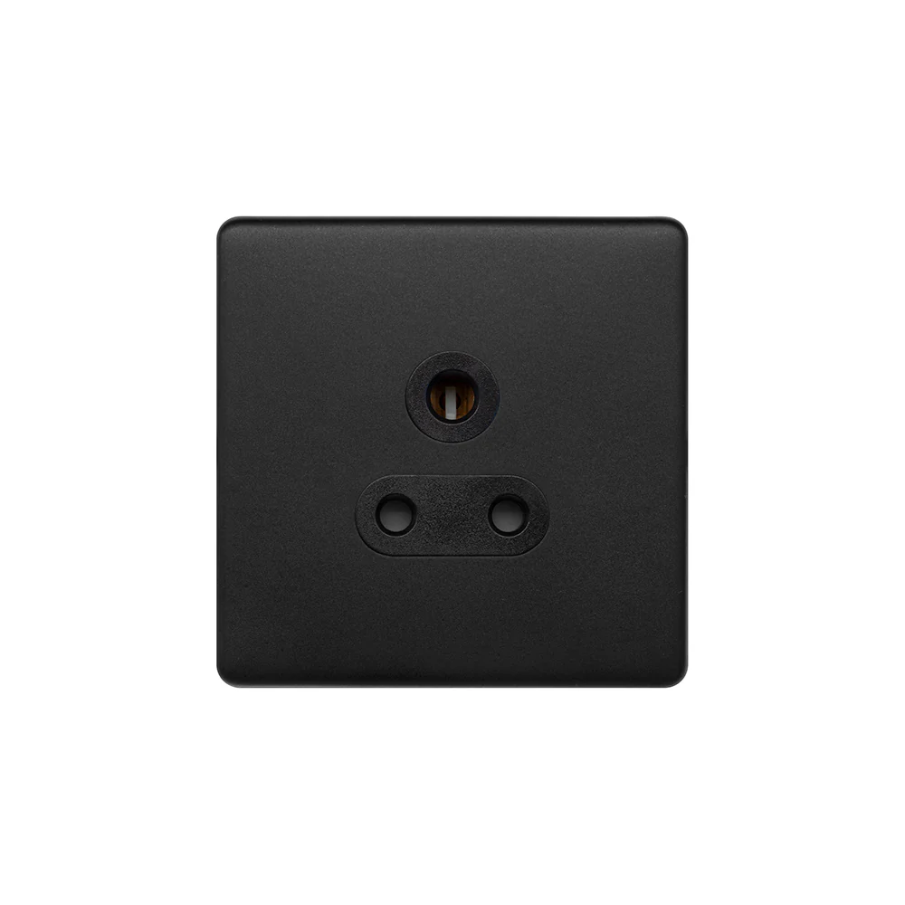 Screwless Matt Black 5 Amp Socket