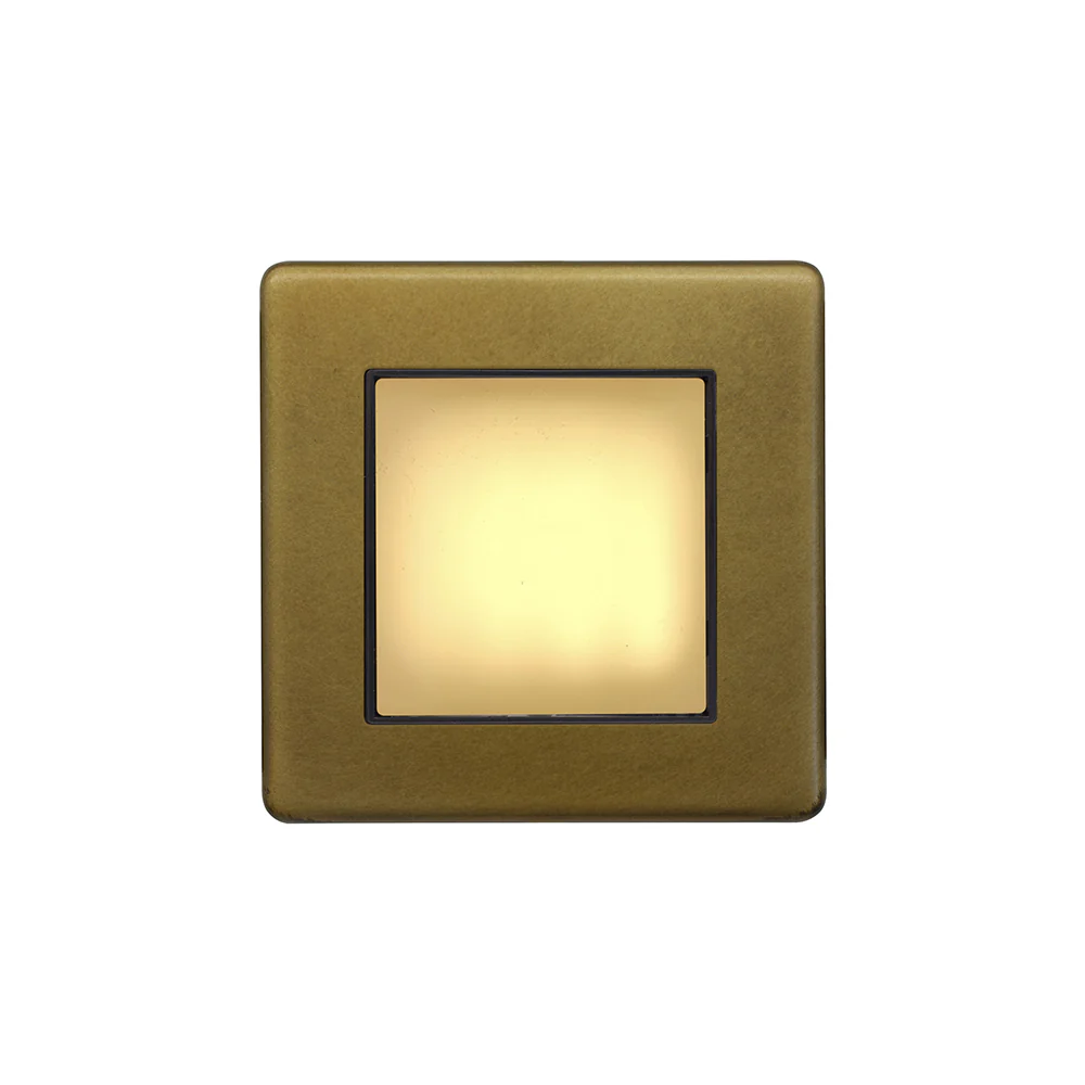 Screwless Old Brass LED Stair Light - Warm White
