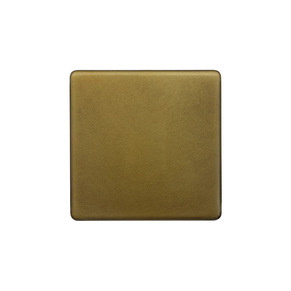 Screwless Old Brass metal Single Blanking Plate