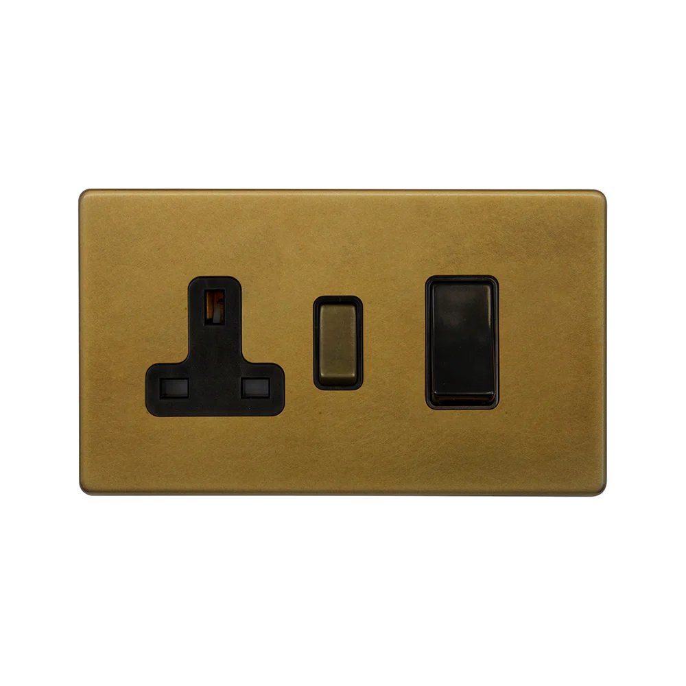 Screwless Old Brass Screwless 45A Cooker control