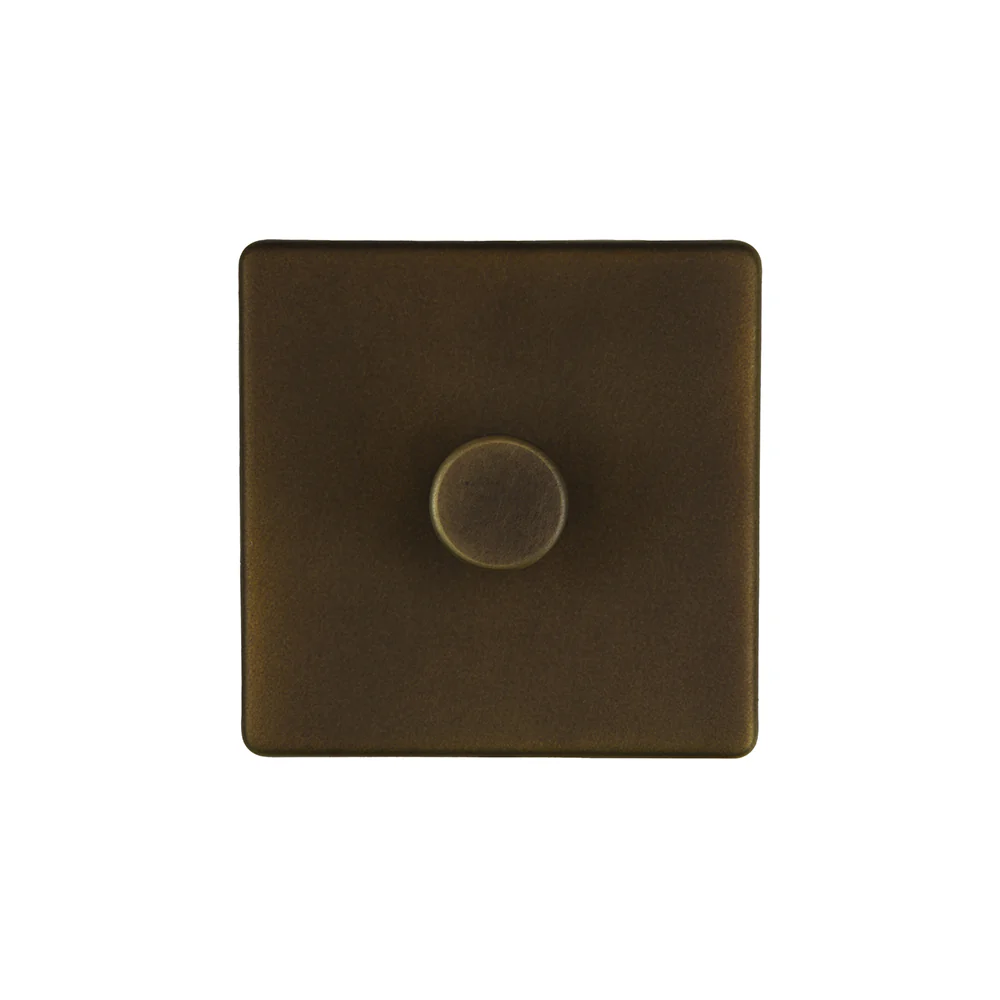Screwless Vintage Brass 1 Gang 2 Way Intelligent Trailing Dimmer Light Switch 150W LED