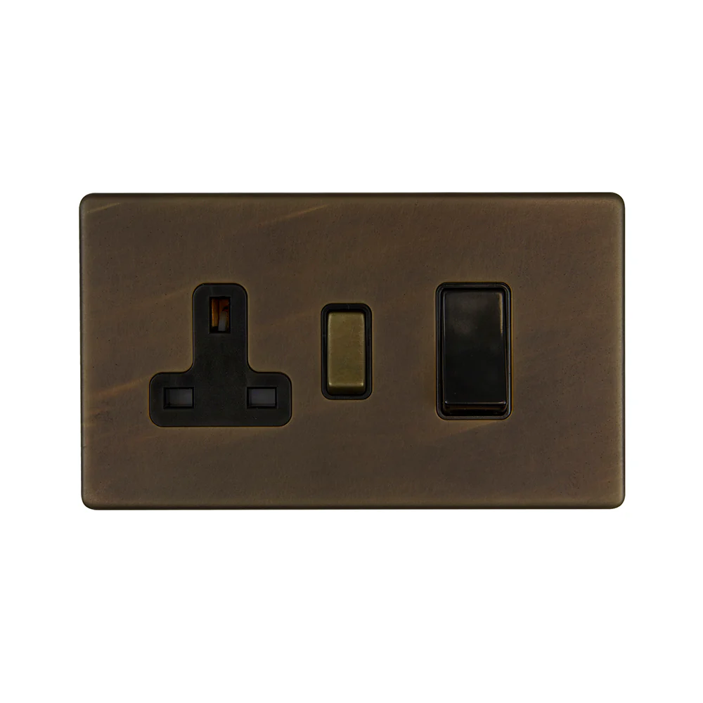 Screwless Vintage Brass Screwless 45A Cooker control