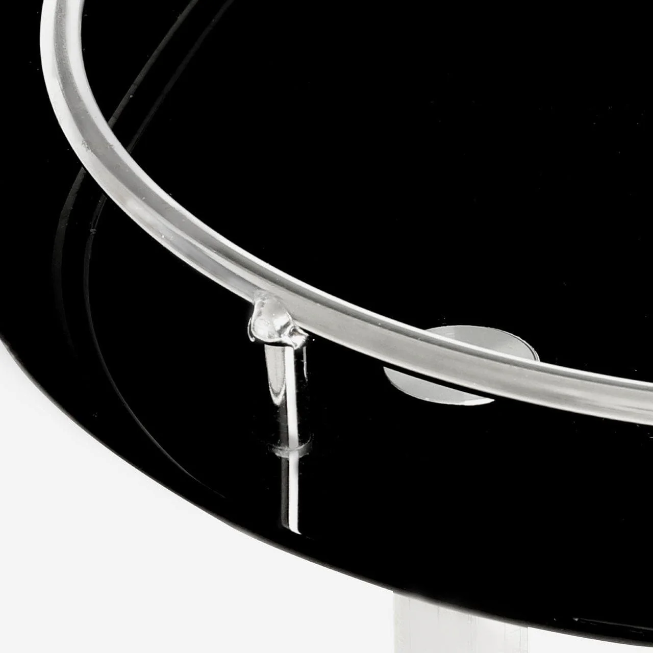 Black Tempered Glass Serving Trolley - Image 3