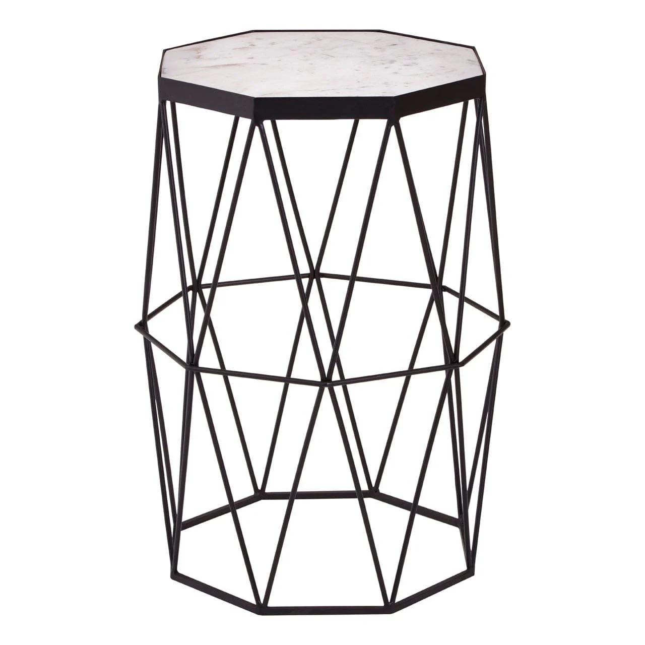 Shalimar Octagonal Black Finish Side Table