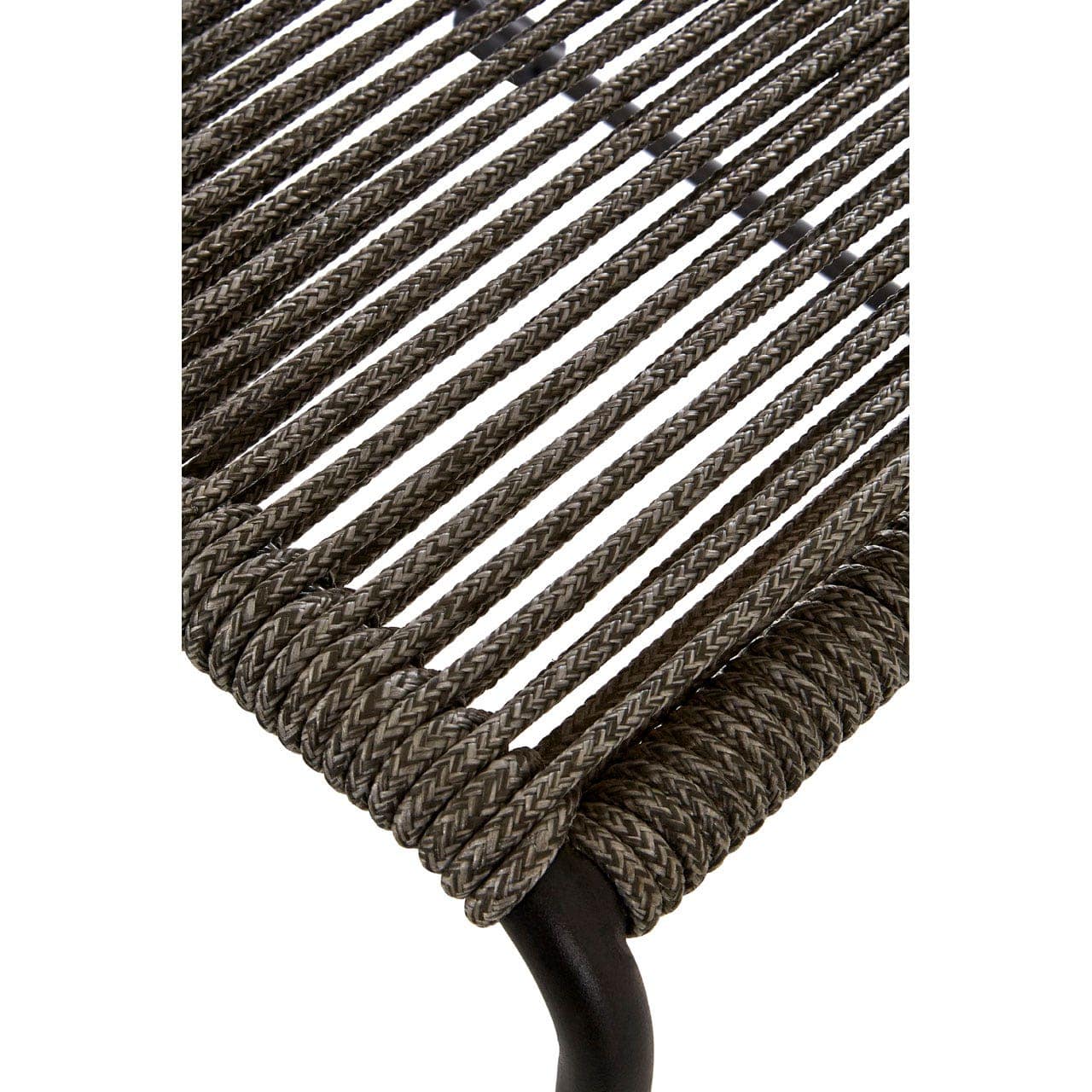 Sisal Bar Chair With Steel Frame In Grey Rope Style - Image 3