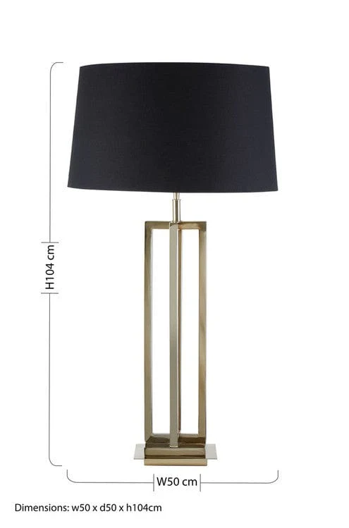 Skye Gold Finish Rectangular Table Lamp - Image 3