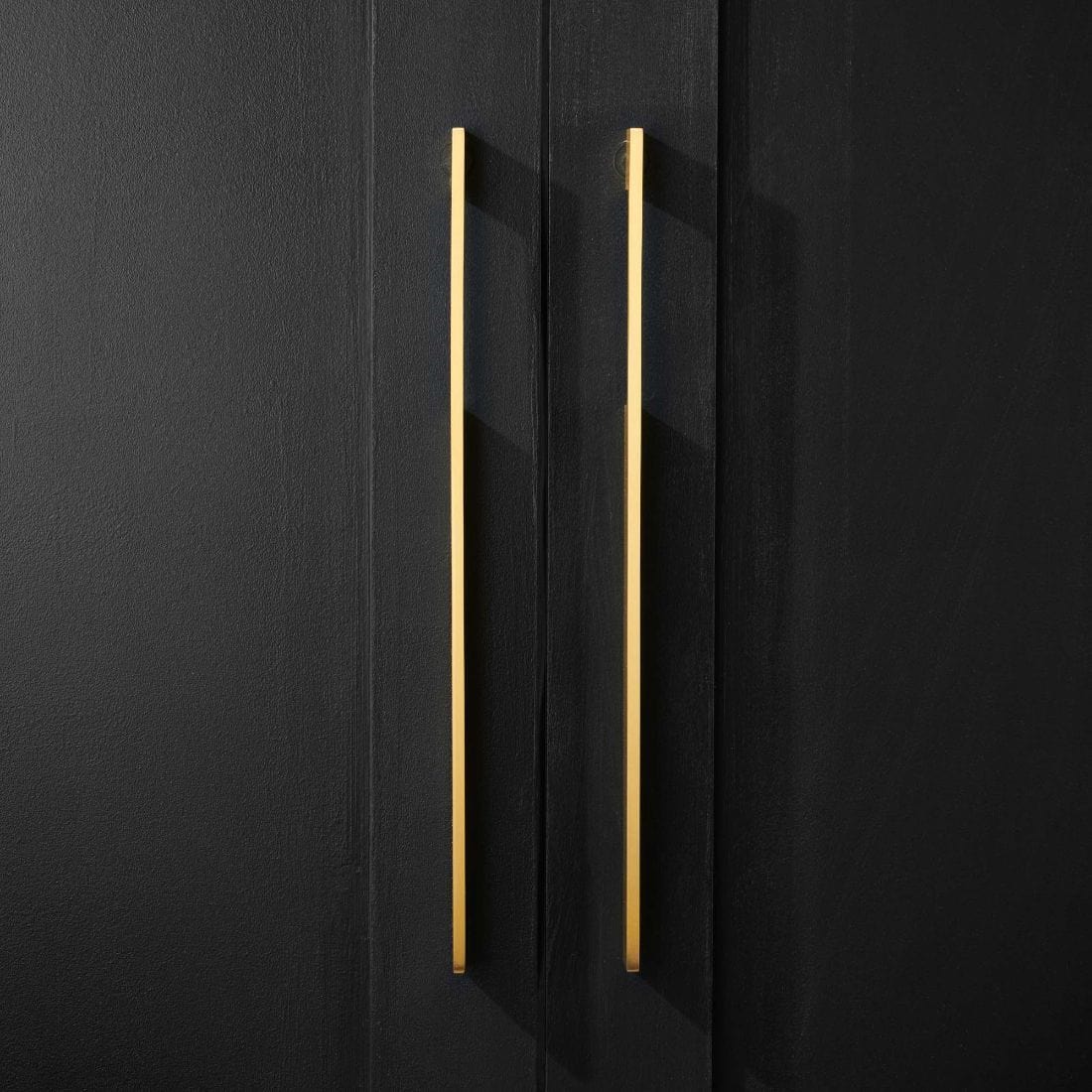 Slimline Square Brass Cupboard Bar Handle - Satin Brass - Hole Centre 640mm - Image 3
