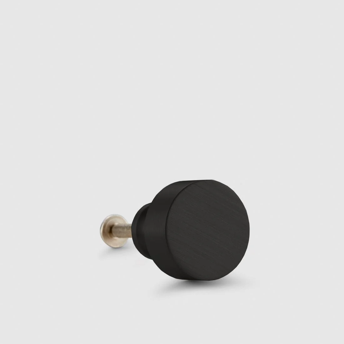 Small Round Brass Cupboard Door Knob Handle - Black