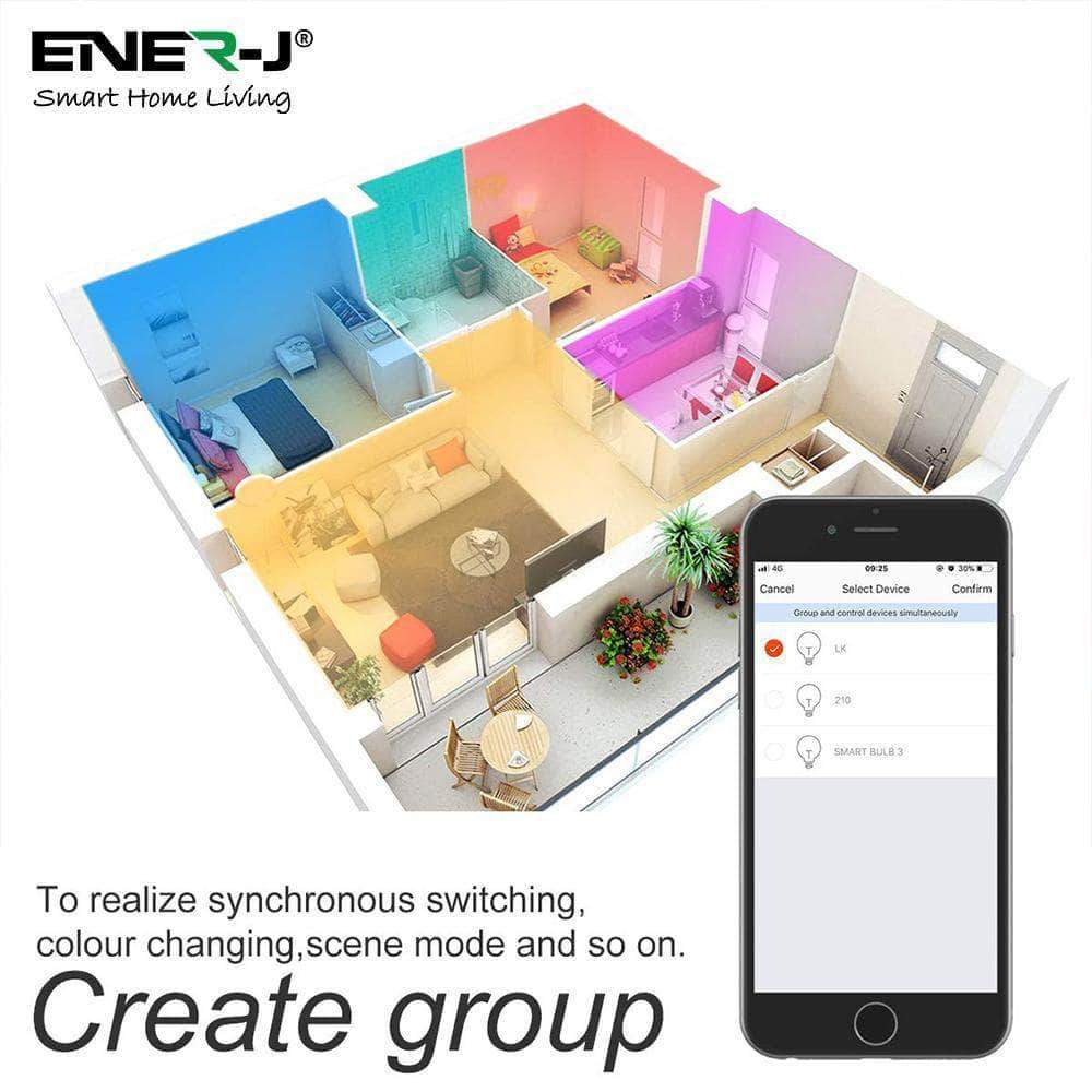 Smart WiFi Dimmable GLS 9W LED Bulb (B22) RGB+W+WW 2 x Pack - Image 5