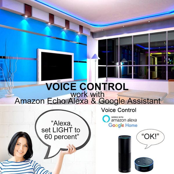 Smart WiFi RGB LED Strip Tape Kit (5 meter IP65 tape, WiFi+IR controller & PS) - Image 3