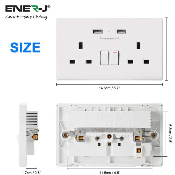 Smart WiFi Twin Socket 13A with 2 USB - Image 5