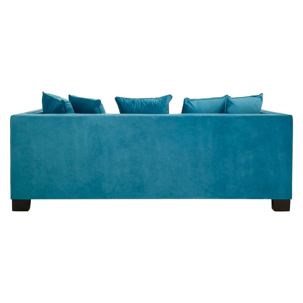 Sofia 3 Seater Cyan Blue Velvet Sofa - Image 3