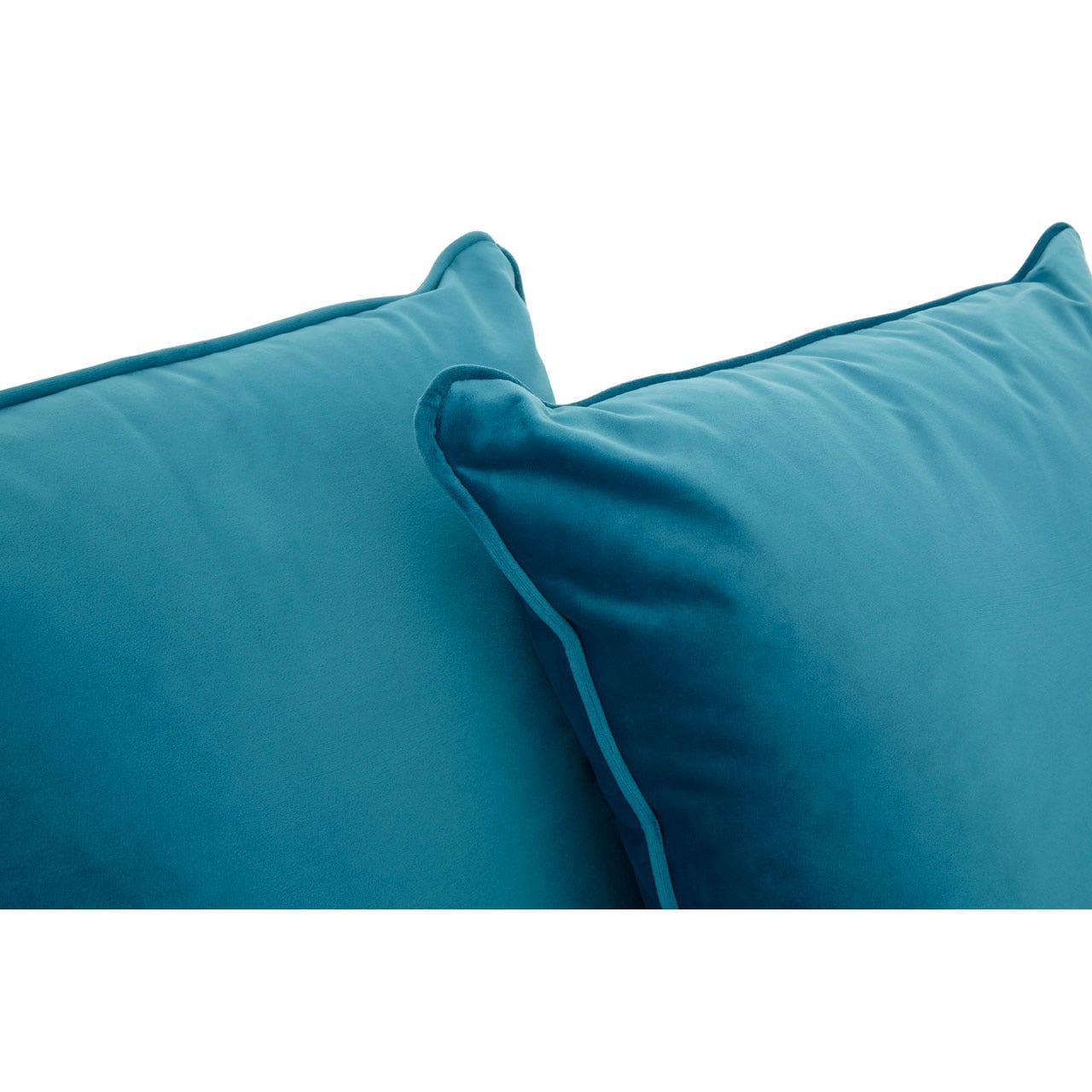 Sofia 3 Seater Cyan Blue Velvet Sofa - Image 7