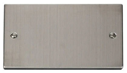 Stainless Steel 2 Gang Blank Plate