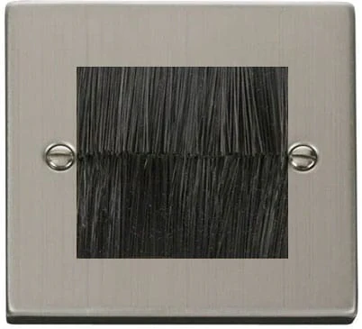 Stainless Steel Brush Outlet Plate - Black Brush
