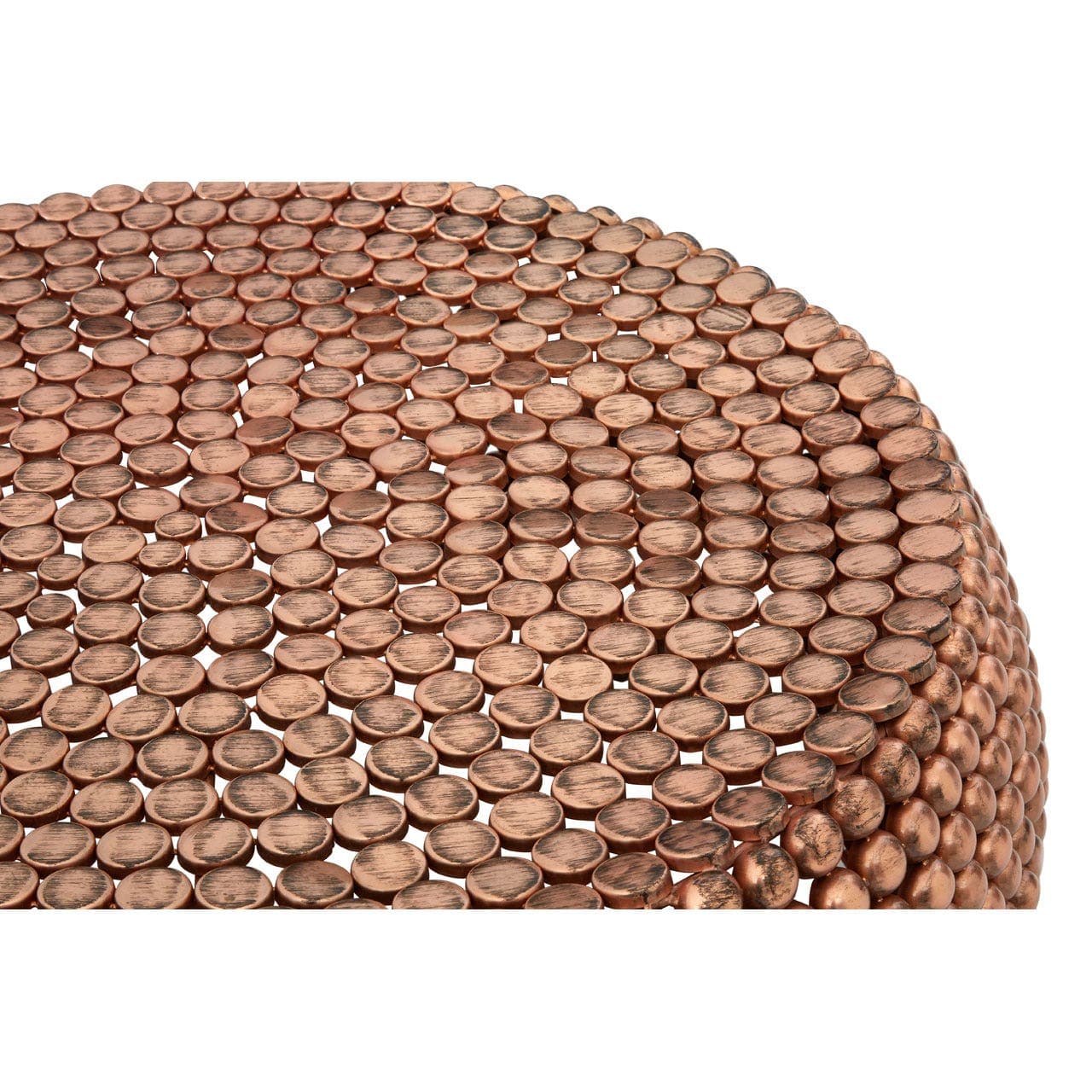 Templar Beaded Iron Copper Coffee Table - Image 3