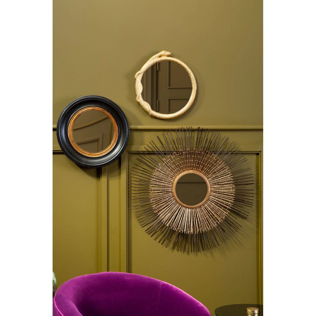Templar Nickel / Bronze Finish Wall Mirror - Image 2