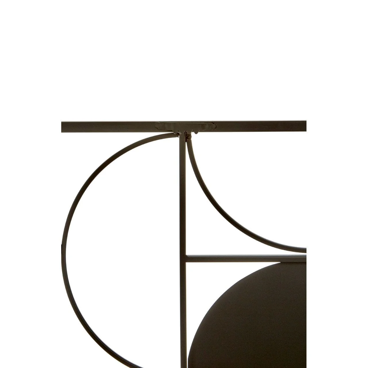 Trento Black Finish Semicircle Wall Art - Image 6