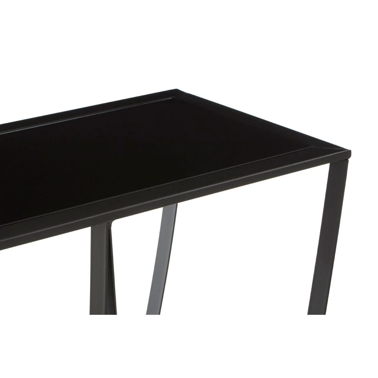 Trento Console Table With Black Glass Top - Image 3