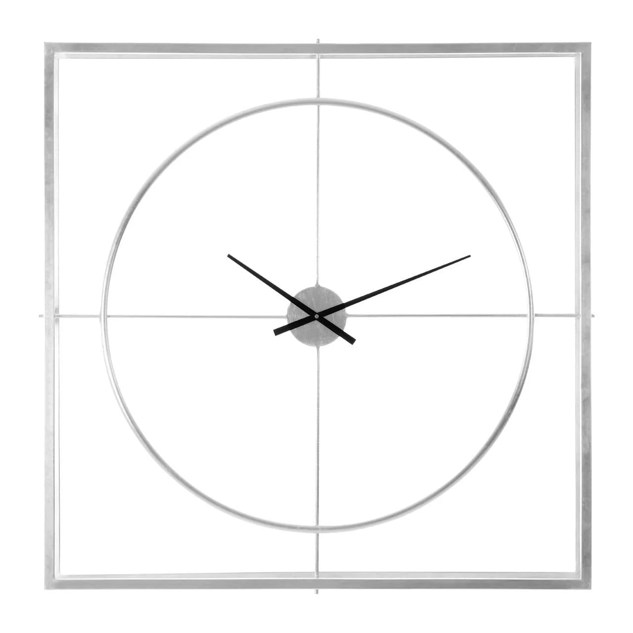 Trinity Silver Finish Skeleton Wall Clock