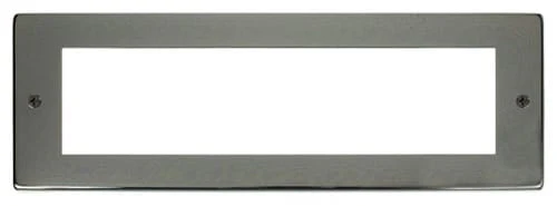 Small Media Front Plate (8 Module) - Black Nickel