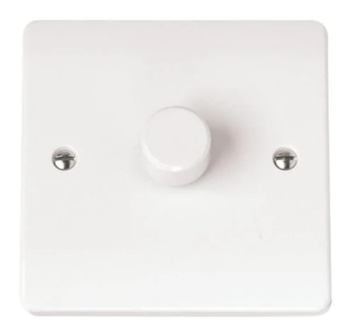 White 1 Gang 2 Way 400va Dimmer Switch