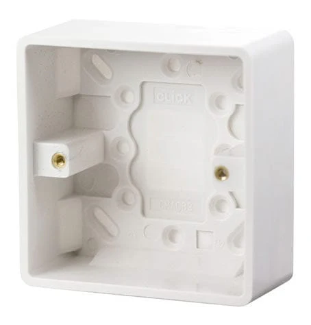 White 1 Gang 35mm Deep Pattress Box