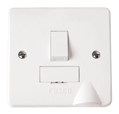 White 13A Fused Connection Unit DP Switched