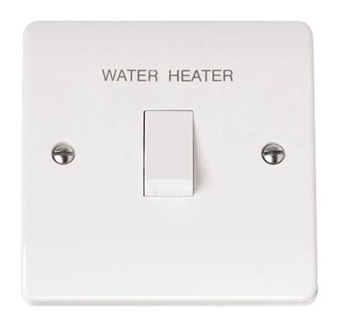 White 20A DP Switch ‘water Heater’