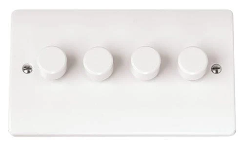 White 4 Gang 2 Way 250va Dimmer Switch