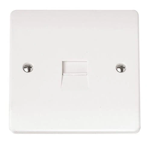 White Single Telephone Outlet - Secondary