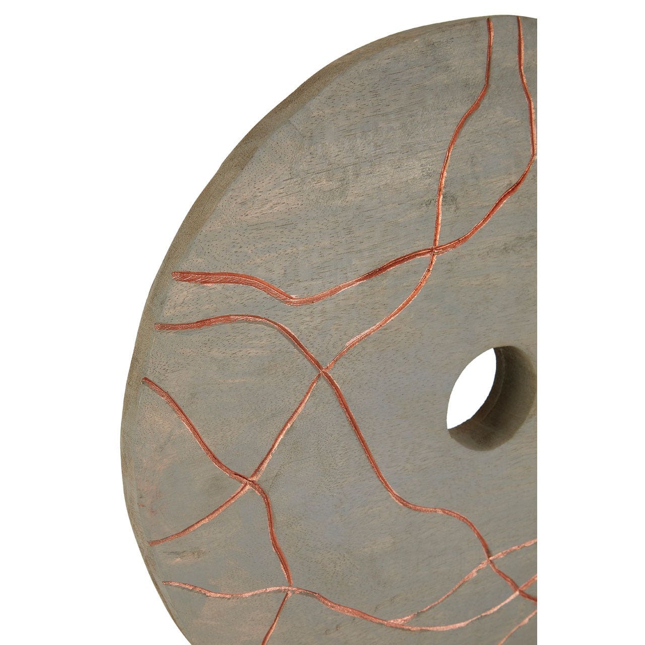 Vena Round Wooden Sculpture - Image 3