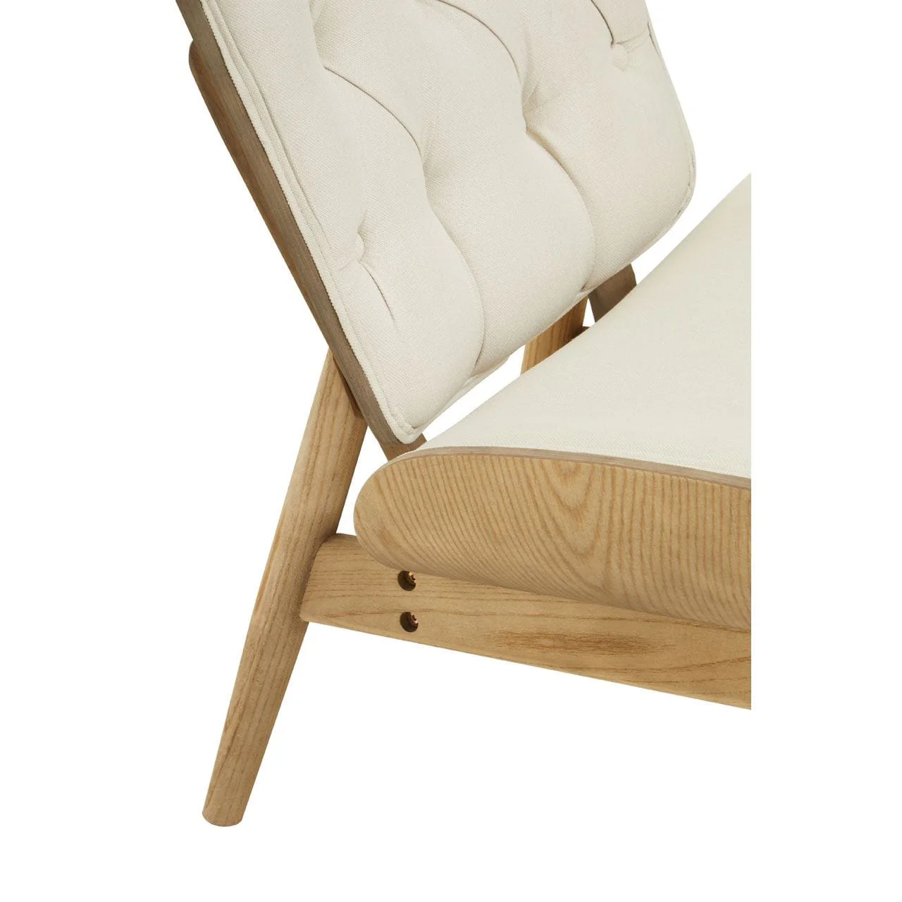 Arnold Beige Fabric Chair With Winged Back - Image 9