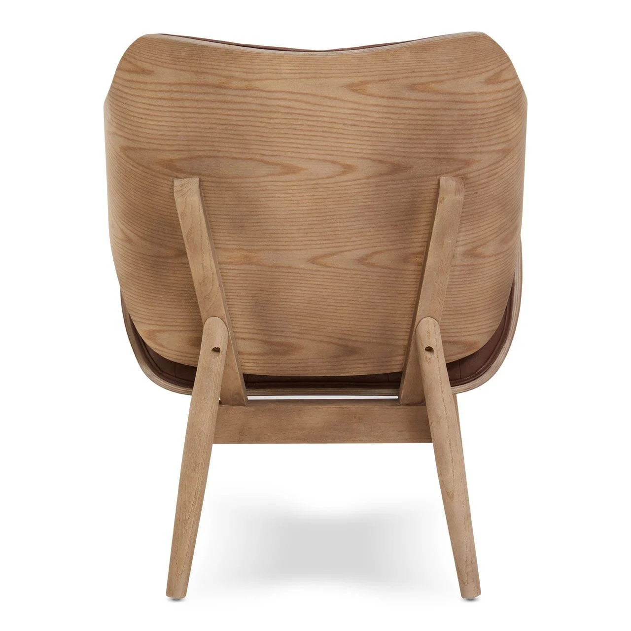 Arnold Brown Leather Chair With Button Detail - Image 6