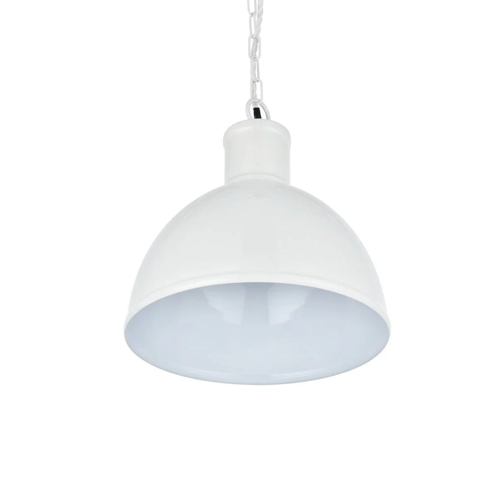 Wardour Industrial Bay Pendant Light Clay White Cream - Image 4