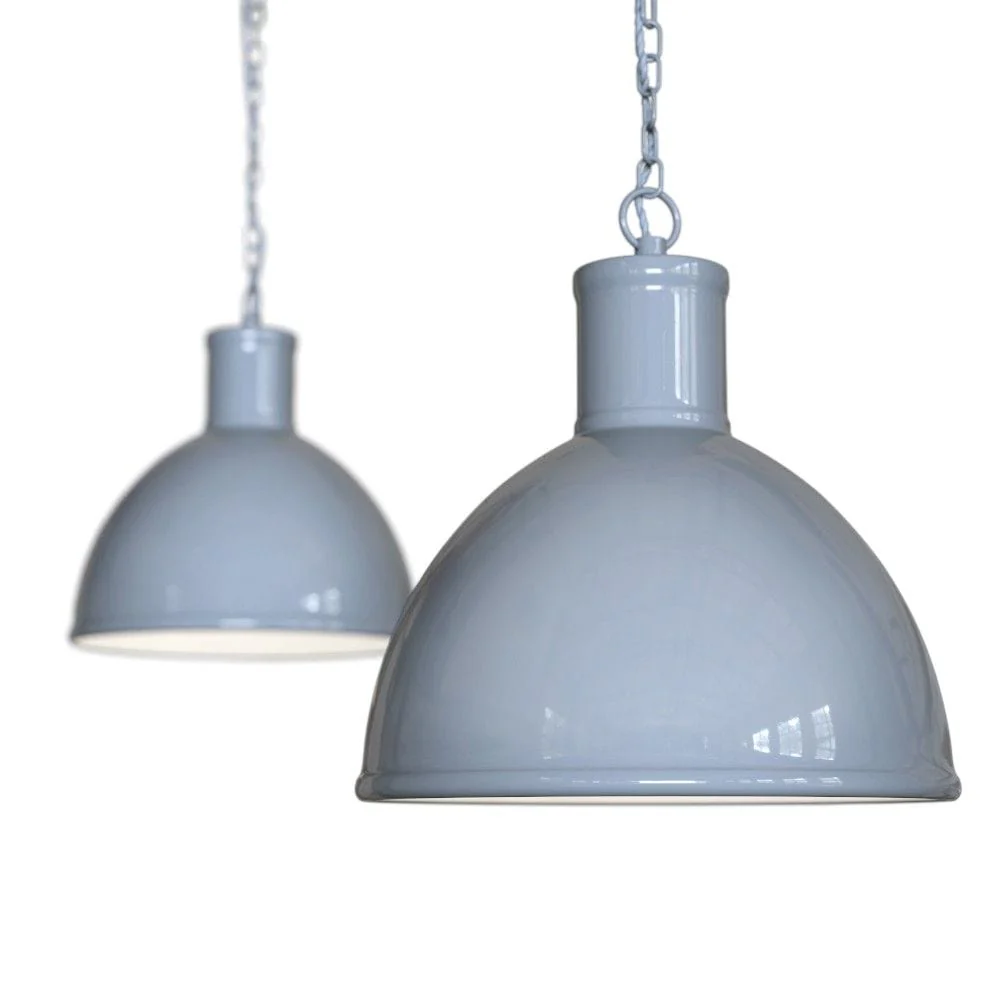 Wardour Industrial Bay Pendant Light French Grey