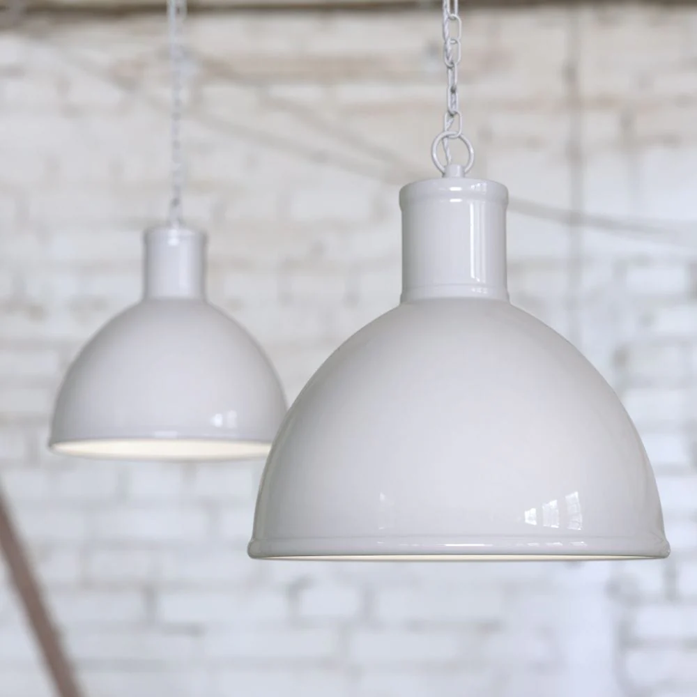 Wardour Industrial Bay Pendant Light Pale Grey - Image 2