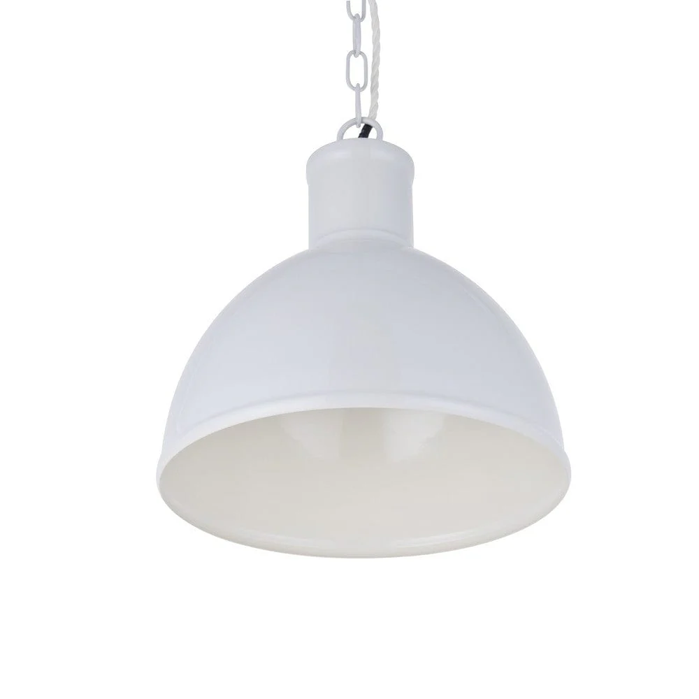 Wardour Industrial Bay Pendant Light Pale Grey - Image 4