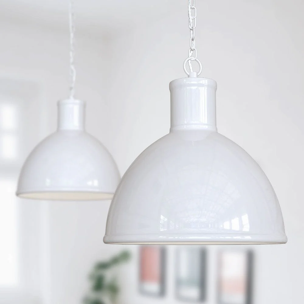 Wardour Industrial Bay Pendant Light Pure White - Image 3