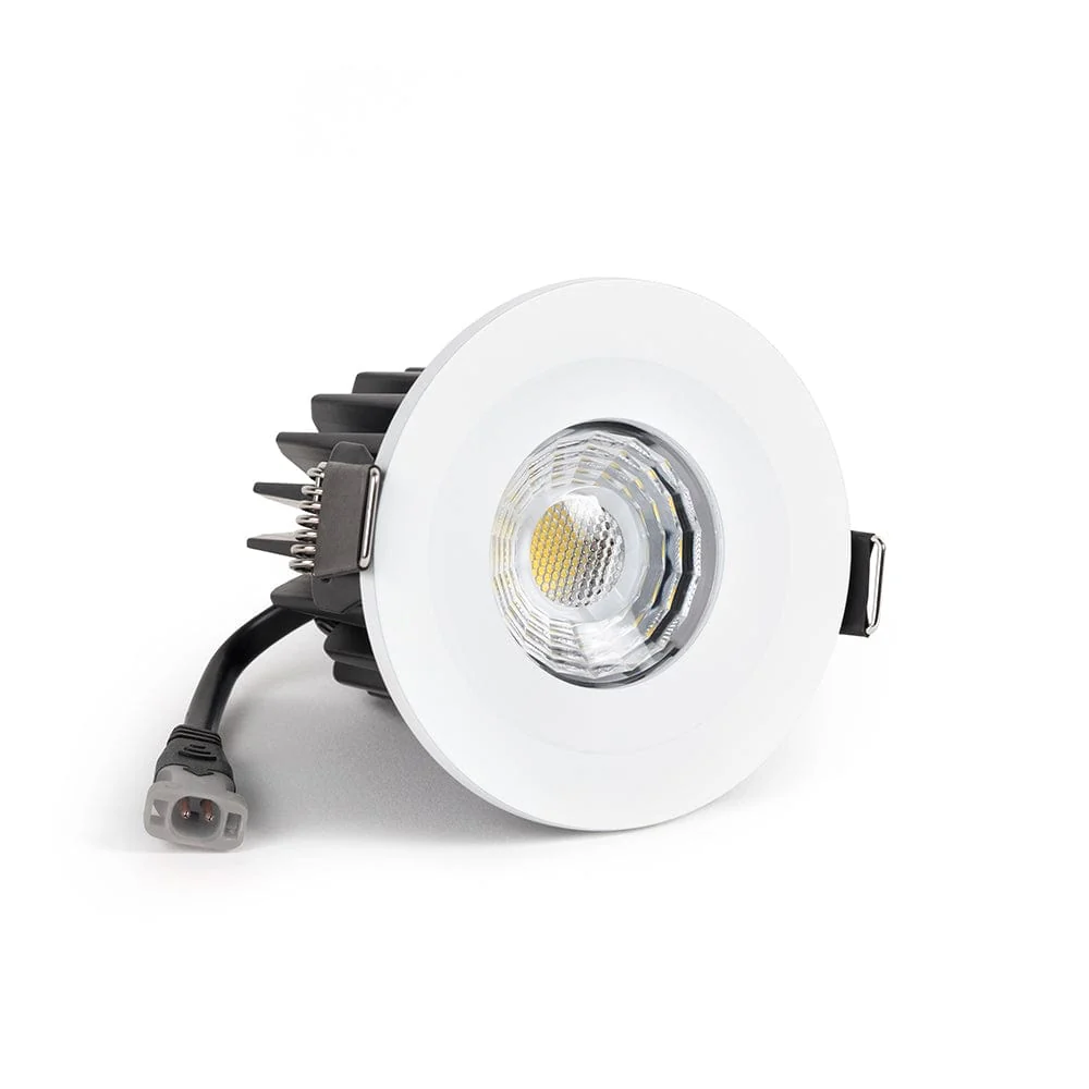 White Fixed CCT Colour Changing Fire Rated LED Dimmable IP65 10W Downlight