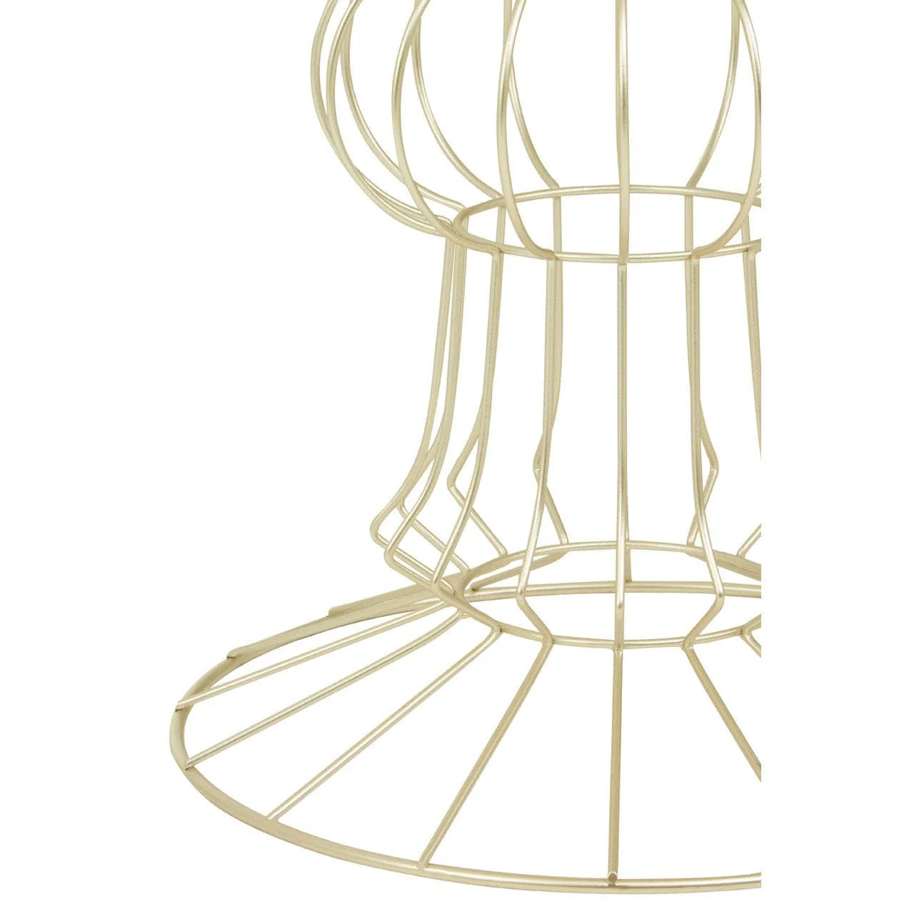 Yaxi Light Gold Finish Frame Table - Image 3