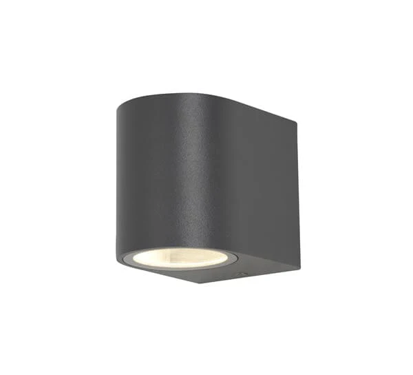 Zinc Antar GU10 Black 1 Light Up or Down Wall Fitting IP44 35W