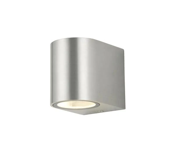 Zinc Antar GU10 Stainless Steel 1 Light Up or Down Wall Fitting 35W